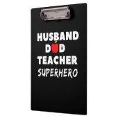 Vaderdag | Super Husband Dad Teacher Klembord (Links)