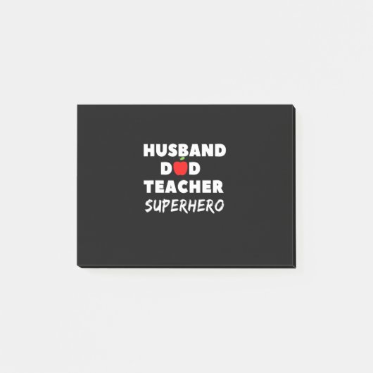 Vaderdag | Super Husband Dad Teacher Post-it® Notes (Voorkant)