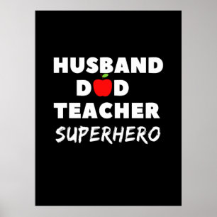 Vaderdag   Super Husband Dad Teacher Poster
