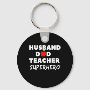 Vaderdag Super Husband Dad Teacher Sleutelhanger
