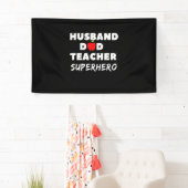 Vaderdag | Super Husband Dad Teacher Spandoek (Insitu)