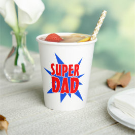 Vaderdag Super Pap T-shirt Papieren Bekers