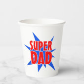 Vaderdag Super Pap T-shirt Papieren Bekers (Voorkant)