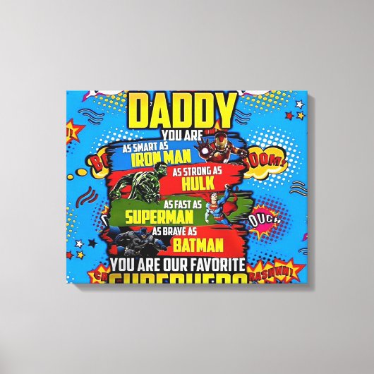 Vaderdag - Superdad Canvas Afdruk (Voorkant)