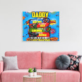 Vaderdag - Superdad Canvas Afdruk (Insitu (Woonkamer))
