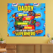 Vaderdag - Superdad Canvas Afdruk (Insitu (Woonkamer))