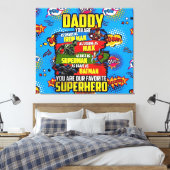 Vaderdag - Superdad Canvas Afdruk (Insitu (Slaapkamer))