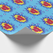 Vaderdag Superdad voor vader Cadeaupapier (Hoek)