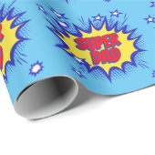 Vaderdag Superdad voor vader Cadeaupapier (Rol Hoek)
