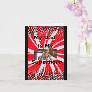 Vaderdag, Superheld Opgevouwen Wenskaart Kaart