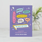Vaderdag, Superheld Papa, Vaderdagkaart Kaart (Staand voorkant)