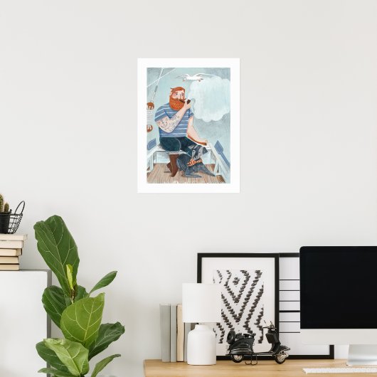 Vaderdag superheld zeiler poster (Thuiskantoor)