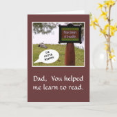 Vaderdag/Sweet and Funny/Dad, Je hebt me geleerd h Kaart (Gele Bloem)