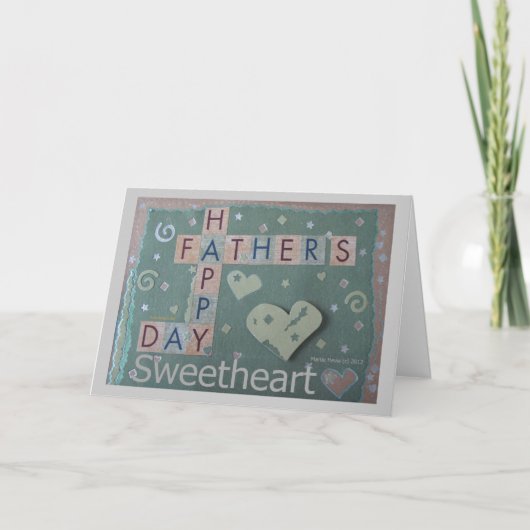 Vaderdag - Sweetheart - Scrapbook Kaart (Voorkant)