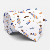 Vaderdag symbolen patroon stropdas (Opgerold)
