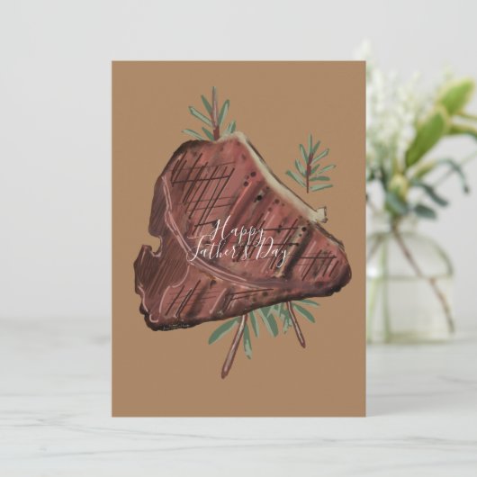 Vaderdag T Bone Steak Rosemary Sprigs (Staand voorkant)