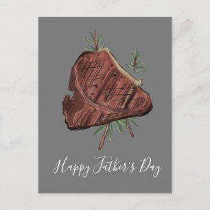 Vaderdag T Bone Steak Rozemarijn Takjes Briefkaart