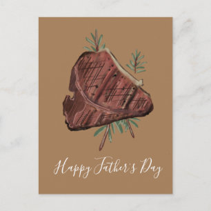 Vaderdag T Bone Steak Rozemarijn Takjes Briefkaart