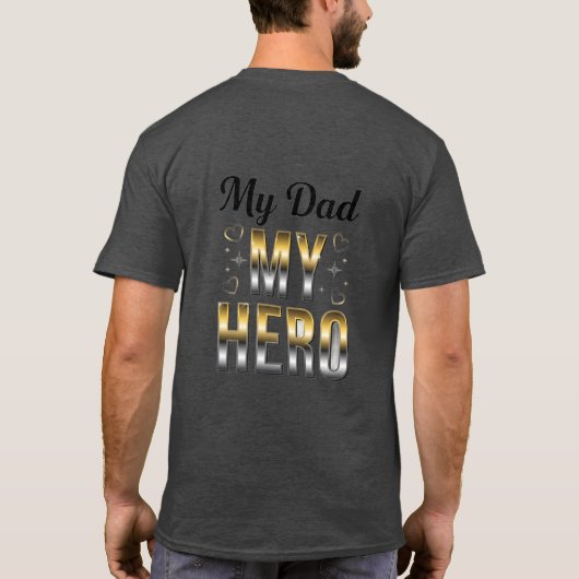 Vaderdag T-shirt | "Mijn vader is mijn held" (Achterkant)