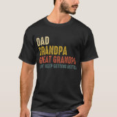 Vaderdag T-shirt, Papa Opa Overgrootvader T-shirt (Voorkant)