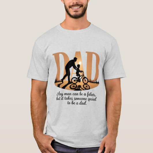 Vaderdag T-shirt – Special Dad Bike Teaching (Voorkant)