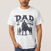 Vaderdag T-shirt - Vader Het Man De Mythe (Voorkant)