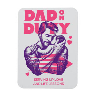 Vaderdag T-shirts - Papa op plicht Magneet