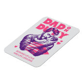 Vaderdag T-shirts - Papa op plicht Magneet (Linkerzijde)