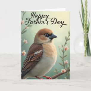 Vaderdag Tak Vogel Afbeeldingskaart Kaart