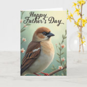 Vaderdag Tak Vogel Afbeeldingskaart Kaart (Gele Bloem)