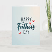 Vaderdag Teal Script Kaart (Voorkant)