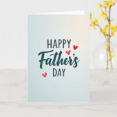 Vaderdag Teal Script Kaart (Gele Bloem)