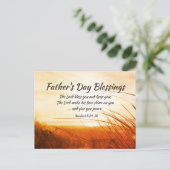 Vaderdag "The Lord Bless You" Bijbelversie Verse Briefkaart (Staand voorkant)