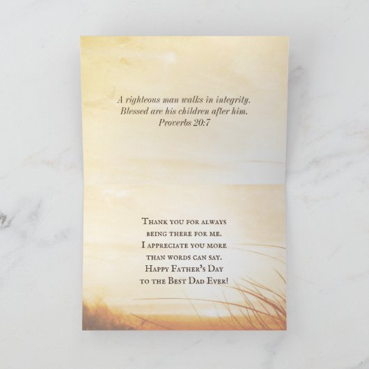 Vaderdag "The Lord Bless You" Bijbelversie Verse Kaart (Binnen)