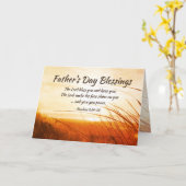 Vaderdag "The Lord Bless You" Bijbelversie Verse Kaart (Gele Bloem)