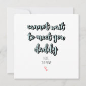 Vaderdag toekomstige vader binnenkort pappa blauw  kaart (Voorkant)