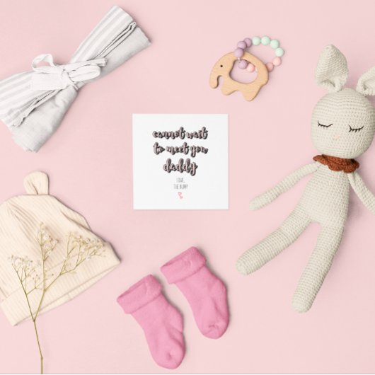 Vaderdag toekomstige vader binnenkort pappa roze t kaart