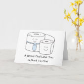 Vaderdag Toilet Paper Cute Pap Child Kaart (Gele Bloem)