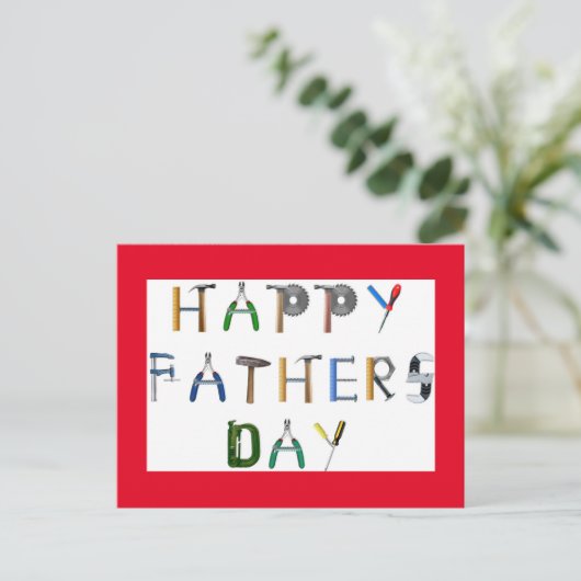 Vaderdag Tools Briefkaart (Staand voorkant)