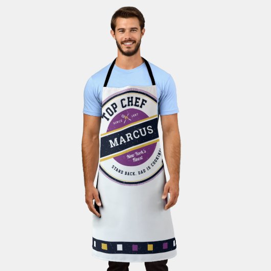 Vaderdag Top Chef Grillmaster Funny Apron Schort (Gedragen)