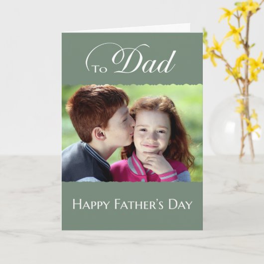 Vaderdag tot vader - simpele foto toevoegen kaart (Gele Bloem)