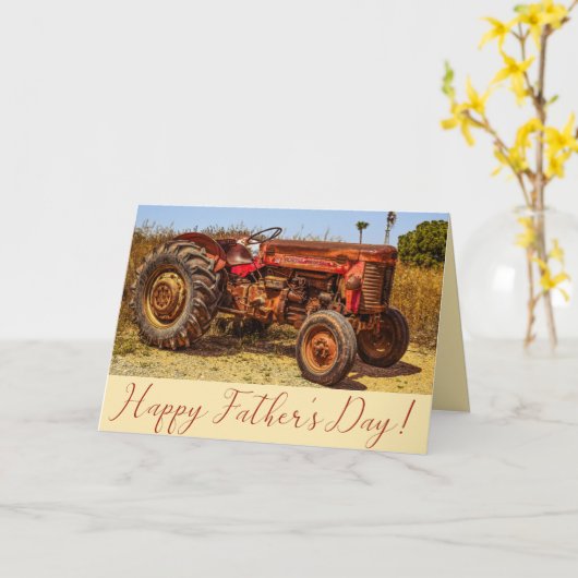 Vaderdag  Tractor Kaart (Gele Bloem)