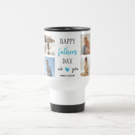 Vaderdag Travel Mug | gepersonaliseerde collage Reisbeker