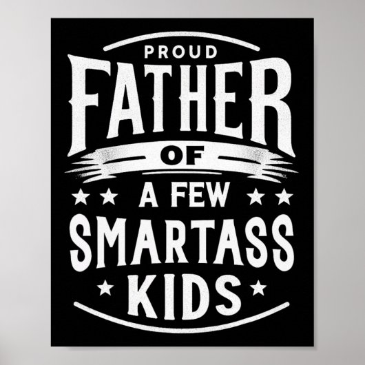 Vaderdag Trots vader van een paar slimme Kinder Poster (Voorkant)