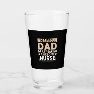 Vaderdag Trotse Vader Van Een Verpleegster Glas