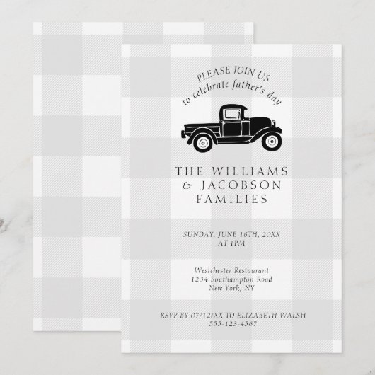 vaderdag  Truck Grey Buffalo Pset Kaart (Voorkant / Achterkant)