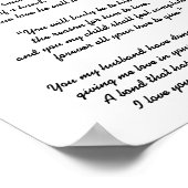 VADERDAG TRUE LOVE gedicht Poster (Hoek)