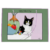 Vaderdag Tuxedo Cat Groot Cadeauzakje (Achterkant)