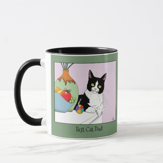 Vaderdag Tuxedo Cat Mok (Links)