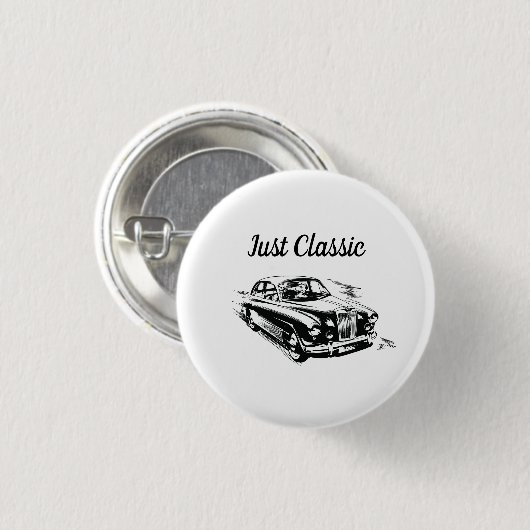 Vaderdag typografie ontwerp gewoon klassieke auto ronde button 3,2 cm (Voorkant /achterkant)